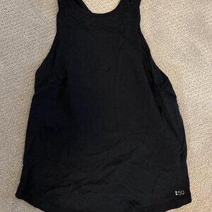 Splits59 Black Textured Tank, Size M